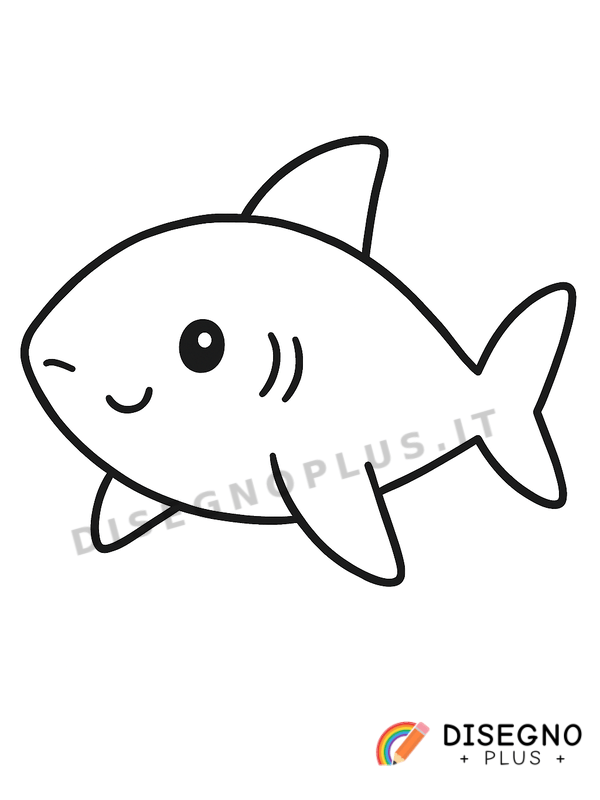 Disegno Squalo da colorare