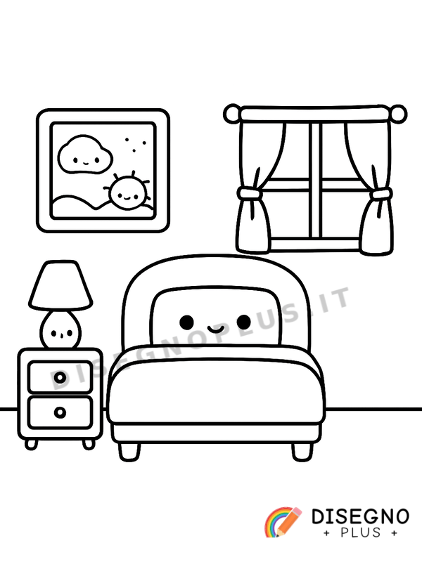 Disegno Stanza della casa da colorare