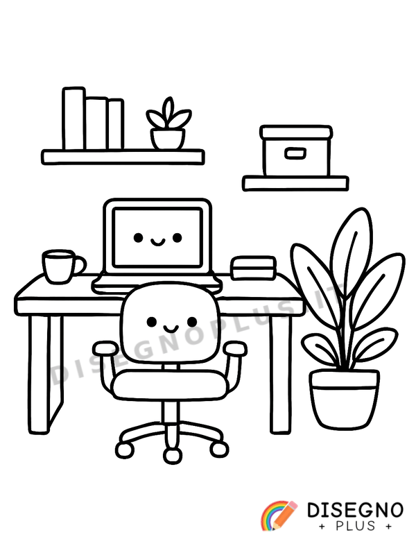 Disegno Uffici da colorare