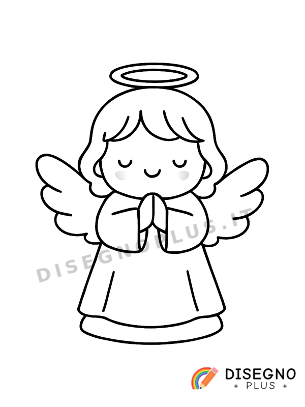 Disegno Statuina angelo da colorare