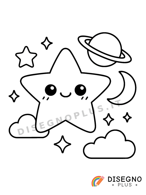 Disegno Stella da colorare