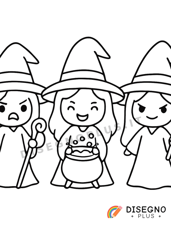 Disegno Streghe malvagie da colorare
