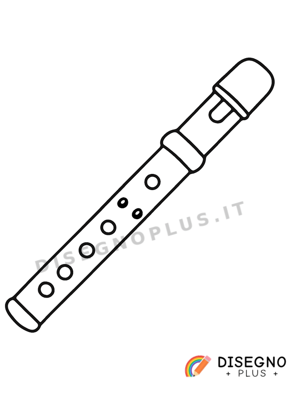 Disegno Strumento musicale a fiato da colorare