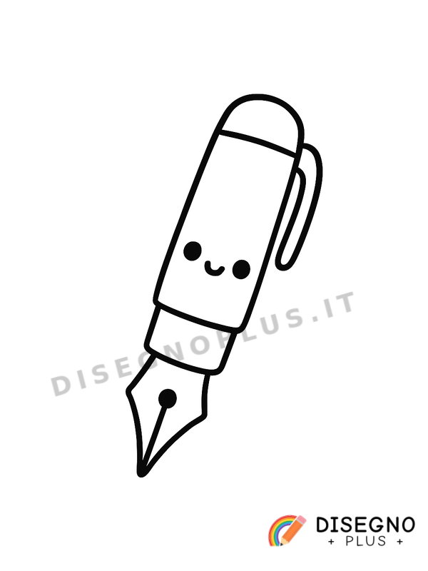 Disegno Strumento per scrivere a mano   da stampare e colorare