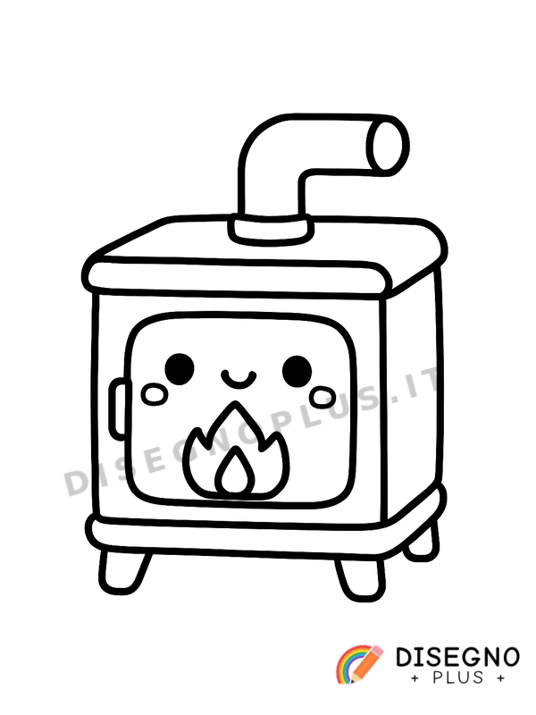 Disegno Stufa economica per riscaldare   da stampare e colorare