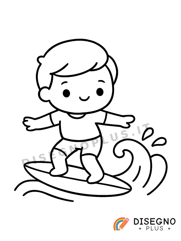 Disegno Surfista da colorare