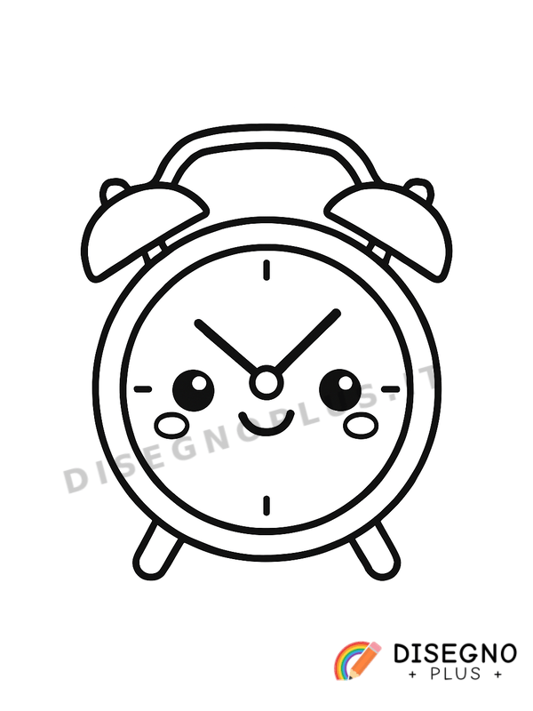 Disegno Sveglia da colorare