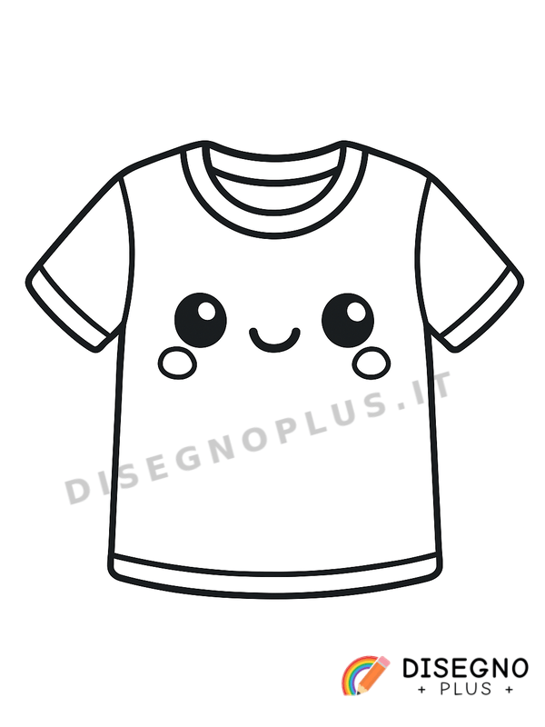 Disegno T-shirt da colorare