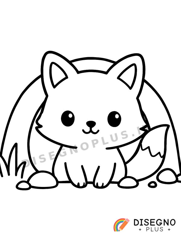 Disegno Tane di volpe da colorare