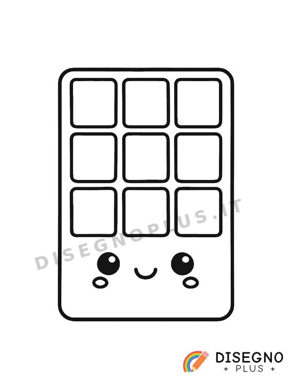 Disegno Tavoletta di cioccolato da colorare