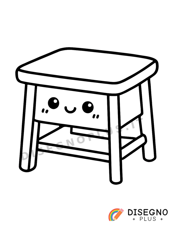 Disegno Tavolino da colorare