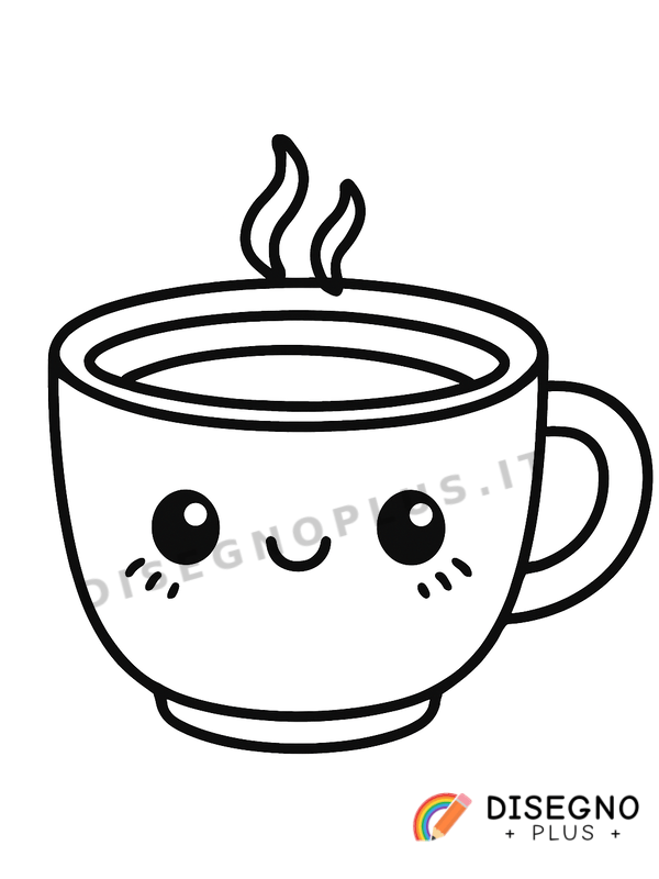 Disegno Tazzina da colorare
