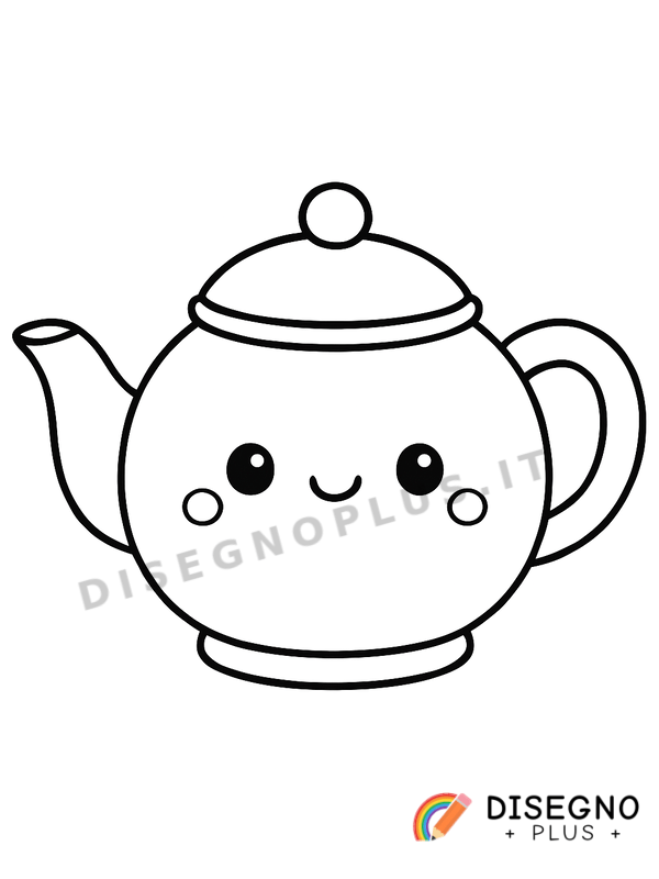 Disegno Teiera da colorare