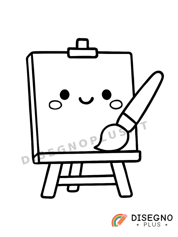 Disegno Tela dipinta da colorare