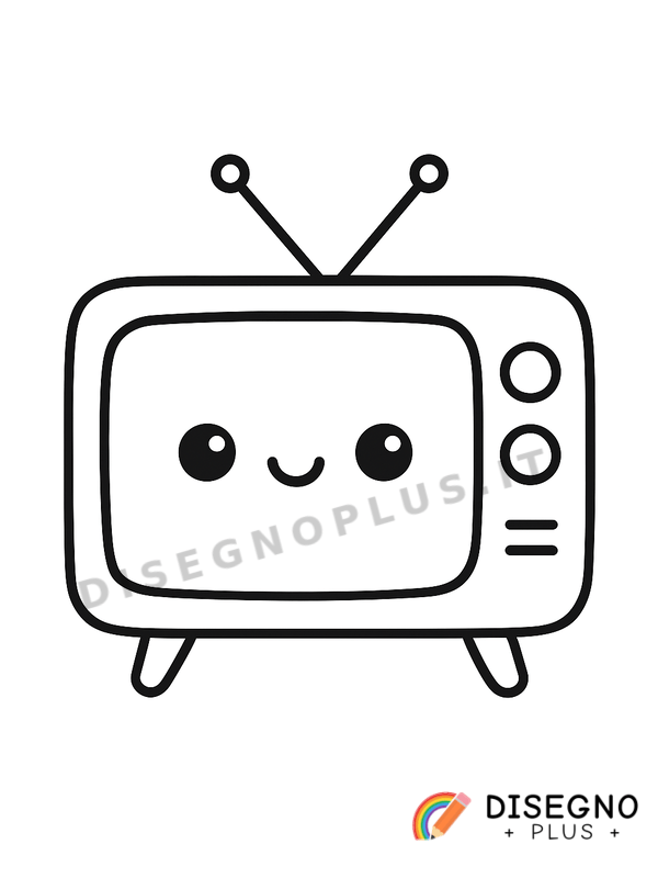 Disegno Televisione da colorare