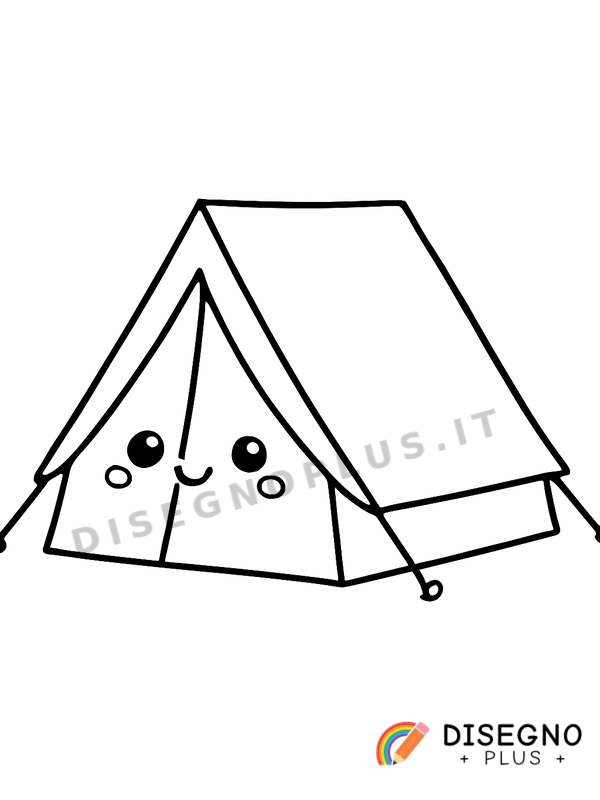 Disegno Tenda da colorare