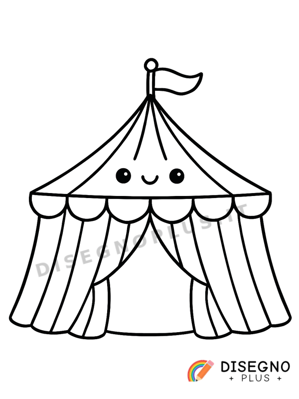 Disegno Tenda del circo da colorare