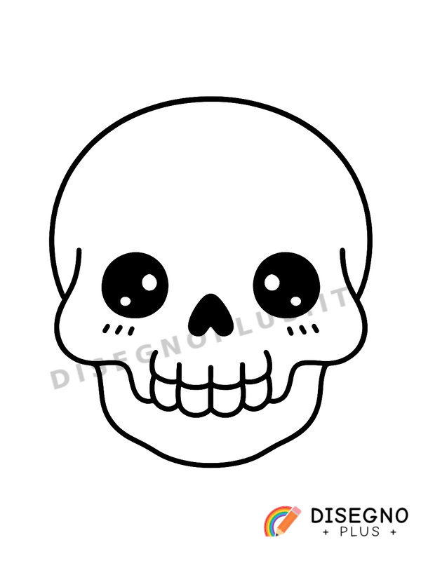 Disegno Teschio umano da colorare