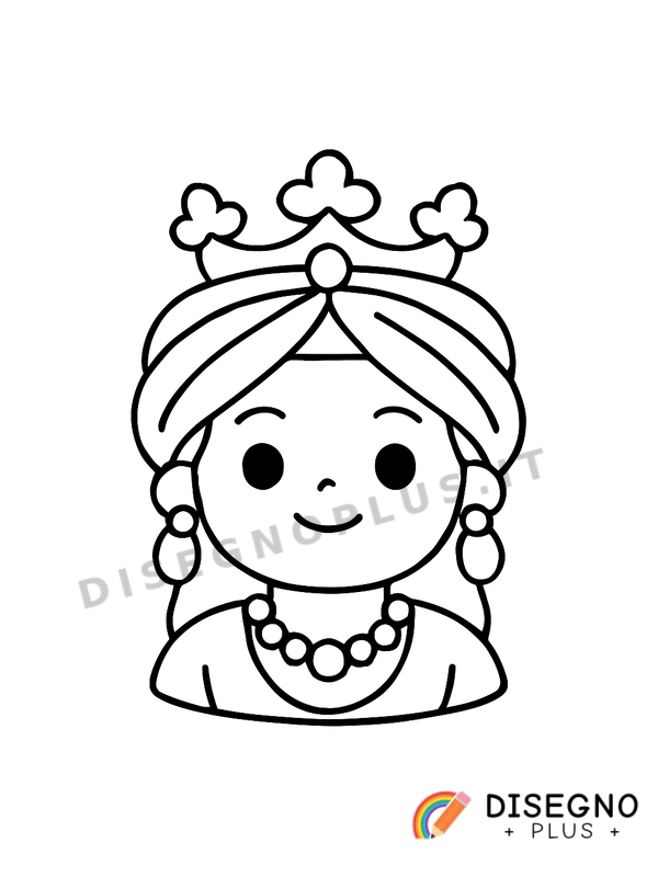 Disegno Testa di Moro da colorare