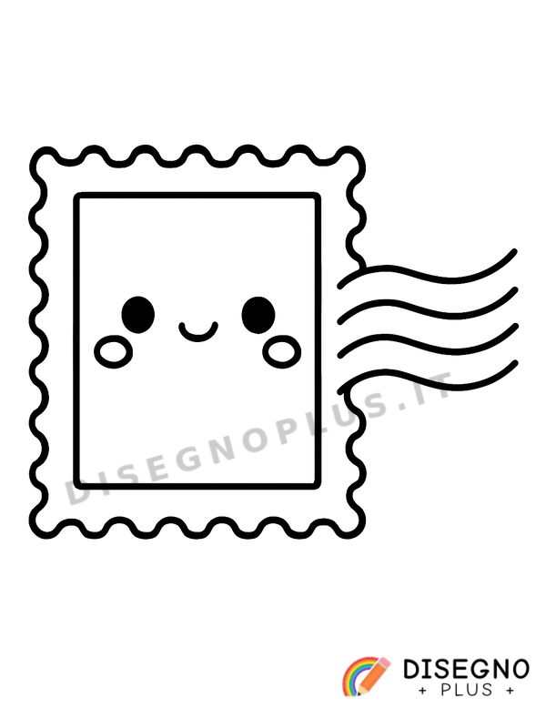 Disegno Timbro postale da colorare