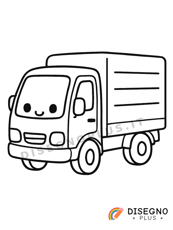 Disegno Trasporto con camion da colorare