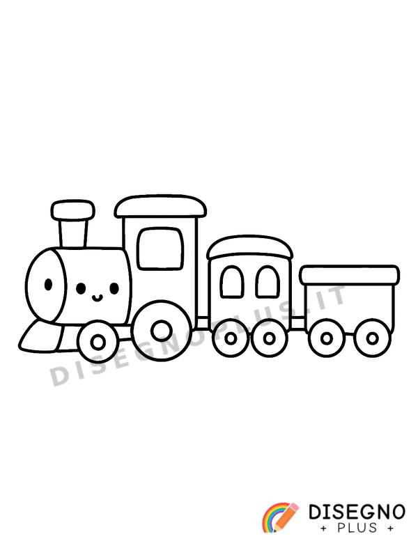 Disegno Trenini giocattolo da colorare