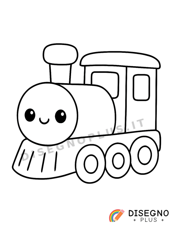 Disegno Trenino colorato con finestre   da stampare e colorare