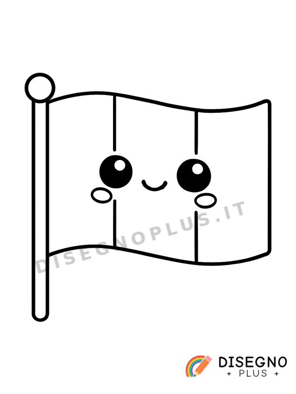 Disegno Tricolore italiano da colorare