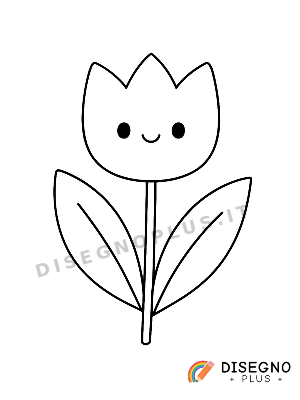 Disegno Tulipano da colorare