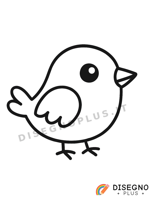 Disegno Uccello con piume variopinte in volo leggero   da stampare e colorare