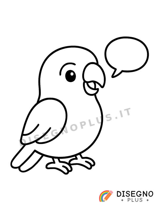 Disegno Uccello parlante da colorare