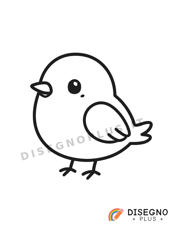 Disegno Uccello piccolo da colorare