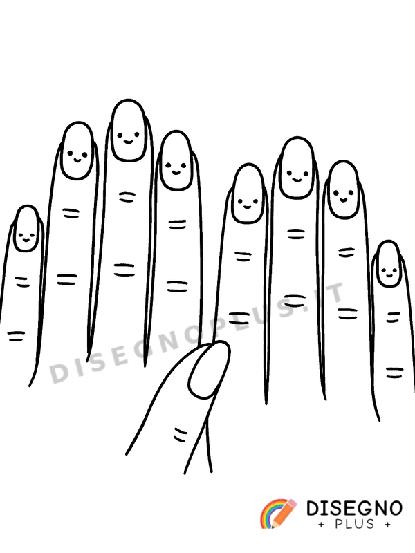 Disegno Unghie colorate con smalto rosa   da stampare e colorare