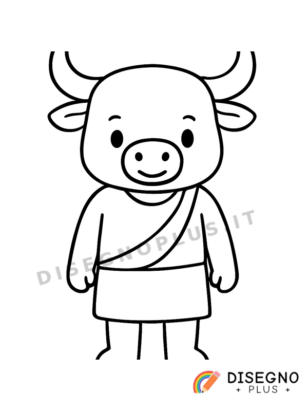 Disegno Uomo con testa di toro minotauro   da stampare e colorare