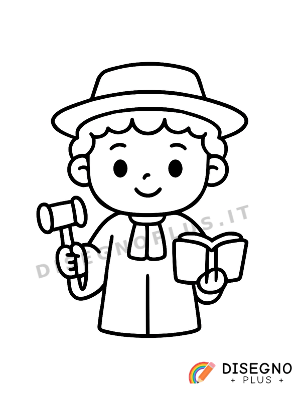 Disegno Uomo di legge da colorare