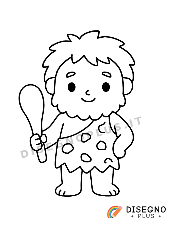 Disegno Uomo neolitico da colorare