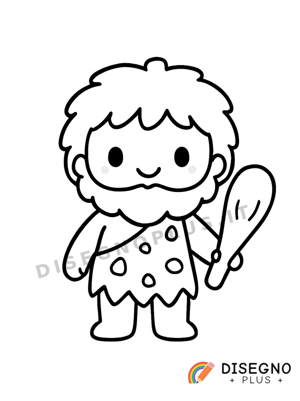 Disegno Uomo paleolitico da colorare