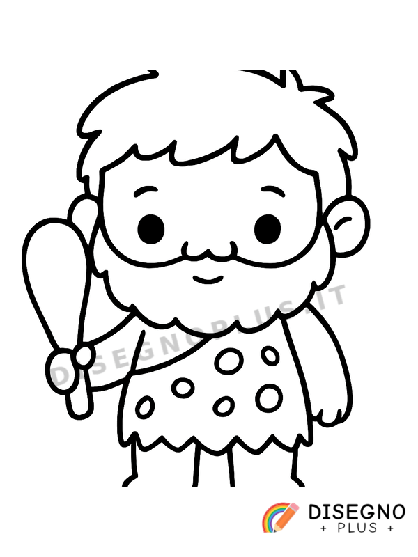 Disegno Uomo preistorico da colorare