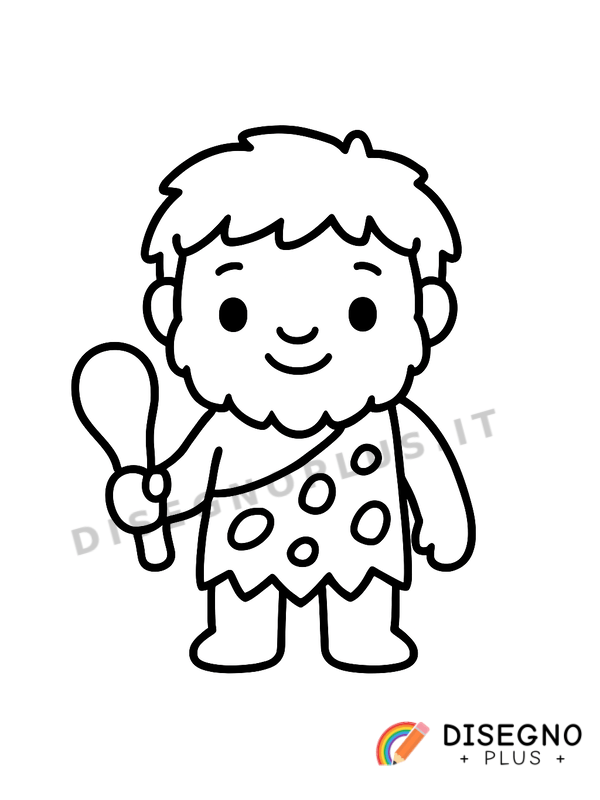 Disegno Uomo primitivo da colorare