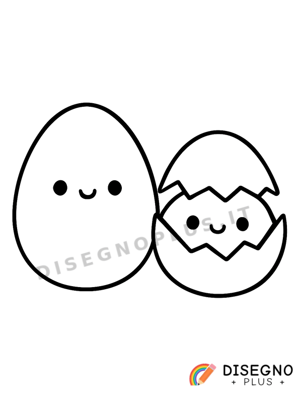 Disegno Uova di gallina da colorare