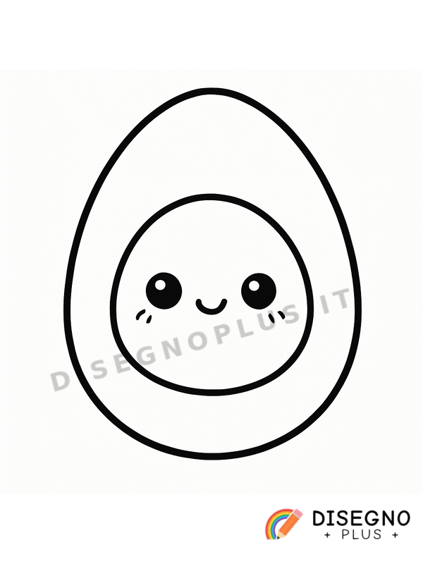 Disegno Uovo sodo da colorare