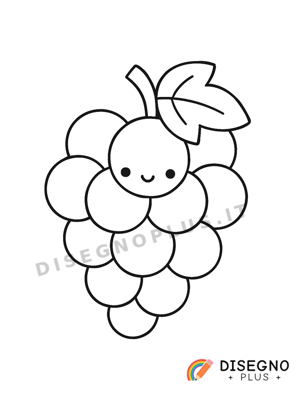 Disegno Uva nera da colorare