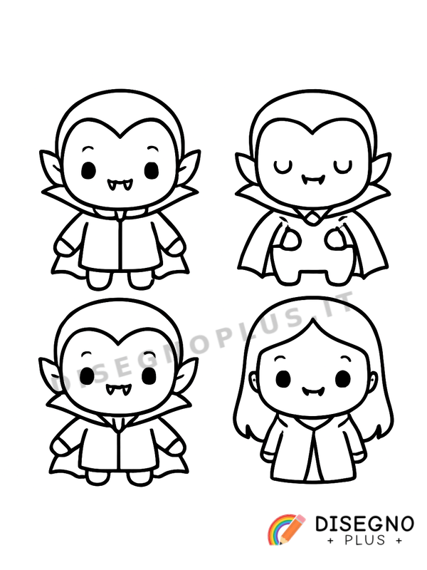 Disegno Vampiri notturni da colorare