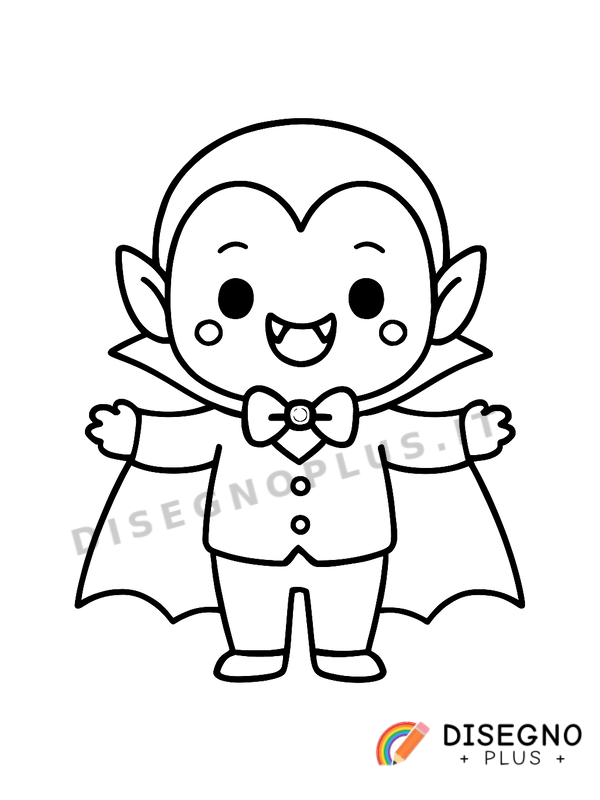 Disegno Vampiro di Halloween da colorare