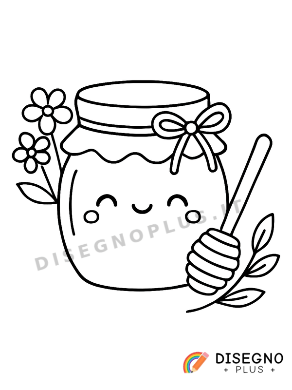 Disegno Vasetto di miele da colorare