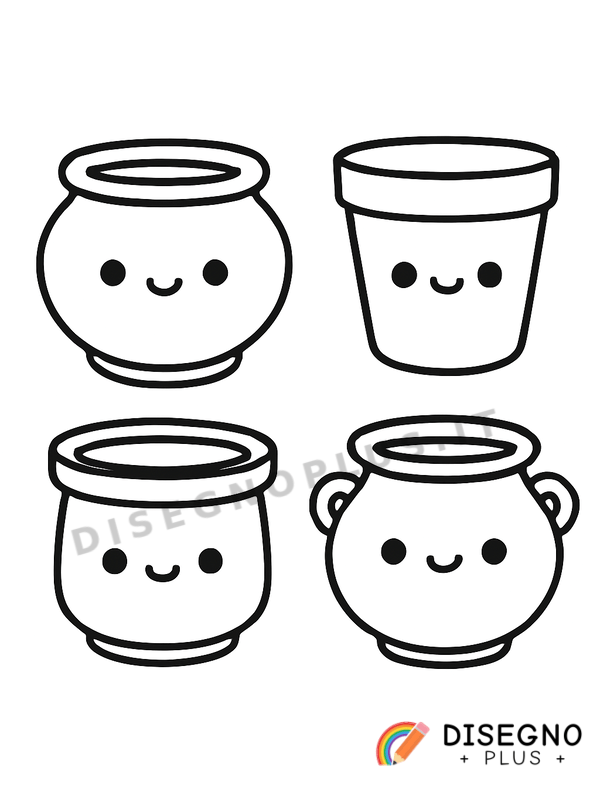 Disegno Vasi di terracotta da colorare