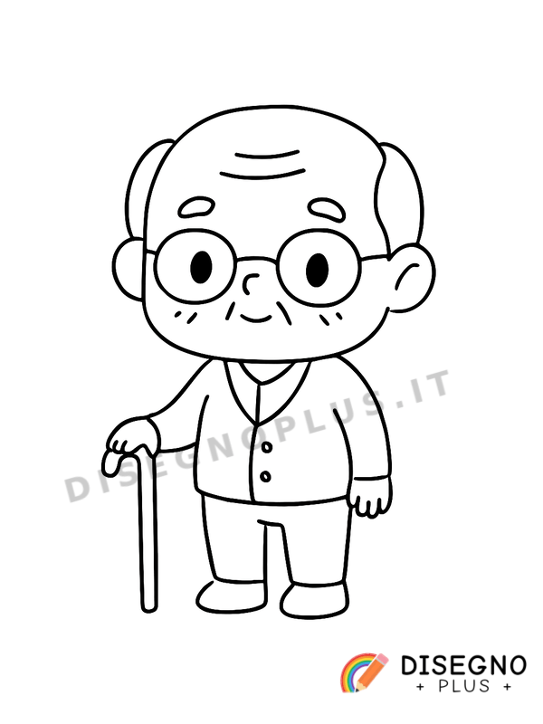 Disegno Vecchietto da colorare