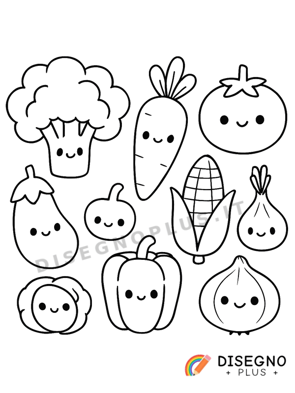 Disegno Vegetali verdi da colorare