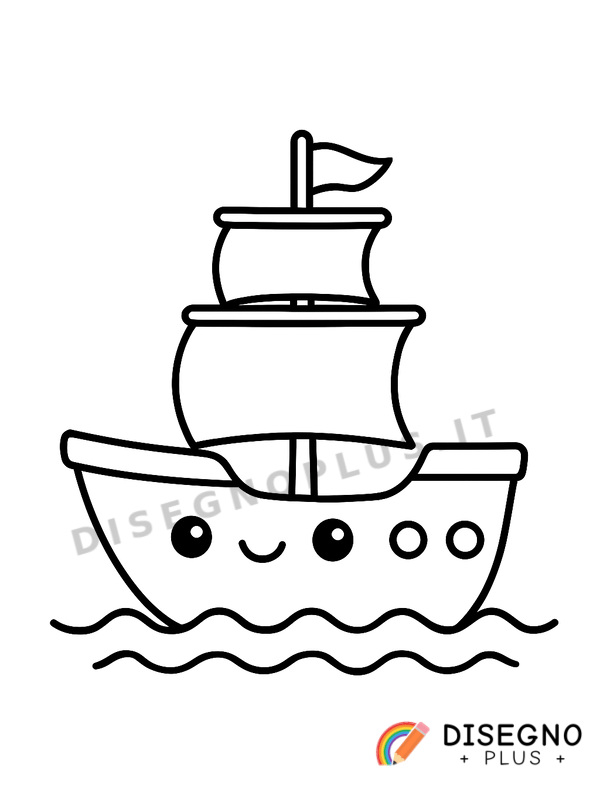 Disegno Veliero da colorare