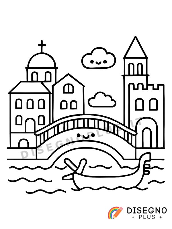 Disegno Venezia da colorare